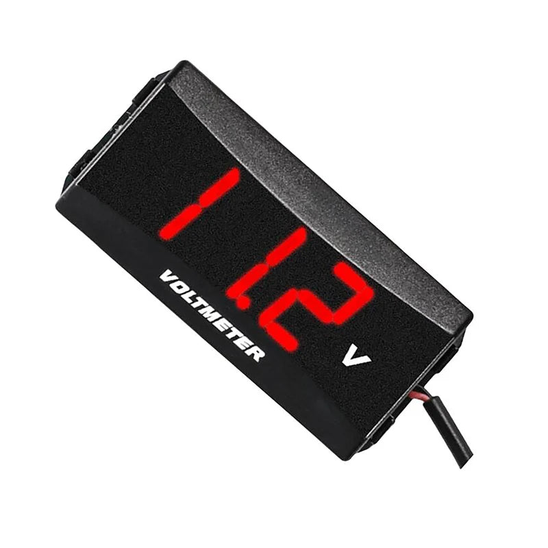 New 1PC Car Audio Gauge LED Display 12V Meter Waterproof Voltage Gauge Meter DC 12-60V Car Digital Voltmeter Peaceful Pleasures Health and Wellness 0 Red