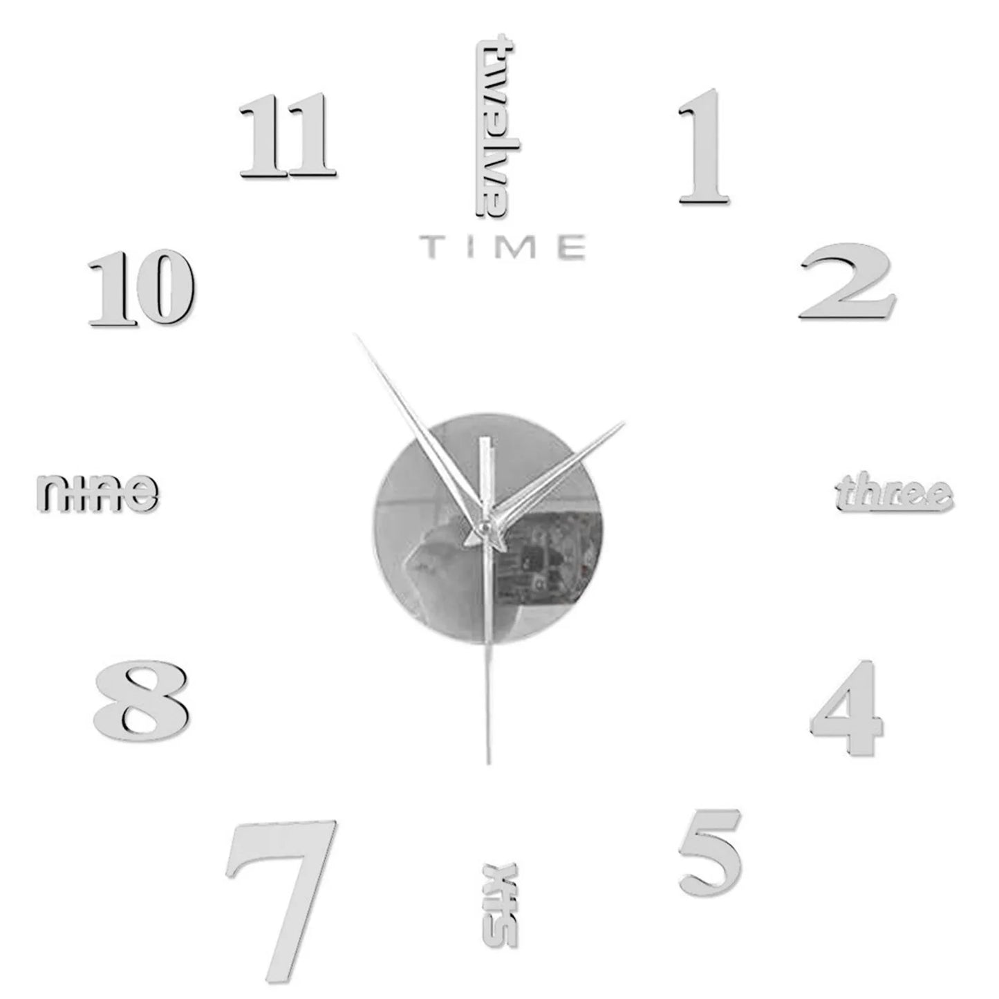 DIY 3D Mirror Wall Clock – Silent Frameless Sticker Clock