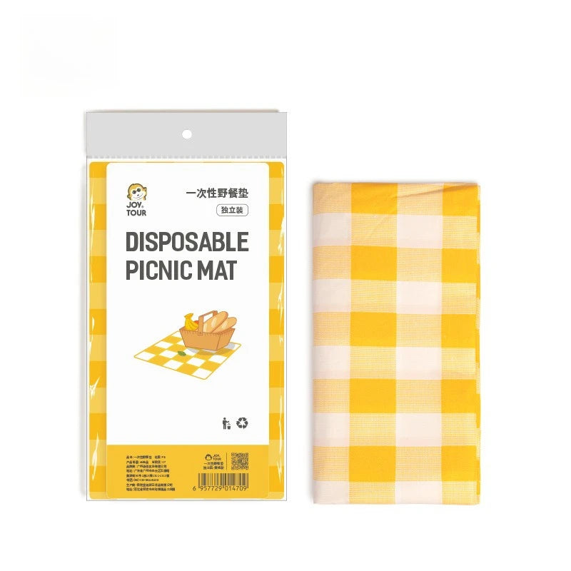 Camping Mat Outdoor Foldable Picnic Mat Waterproof Moisture-proof Classic Plaid Hike Mat with Nails Disposable Camping Table Mat Peaceful Pleasures Health and Wellness 2
