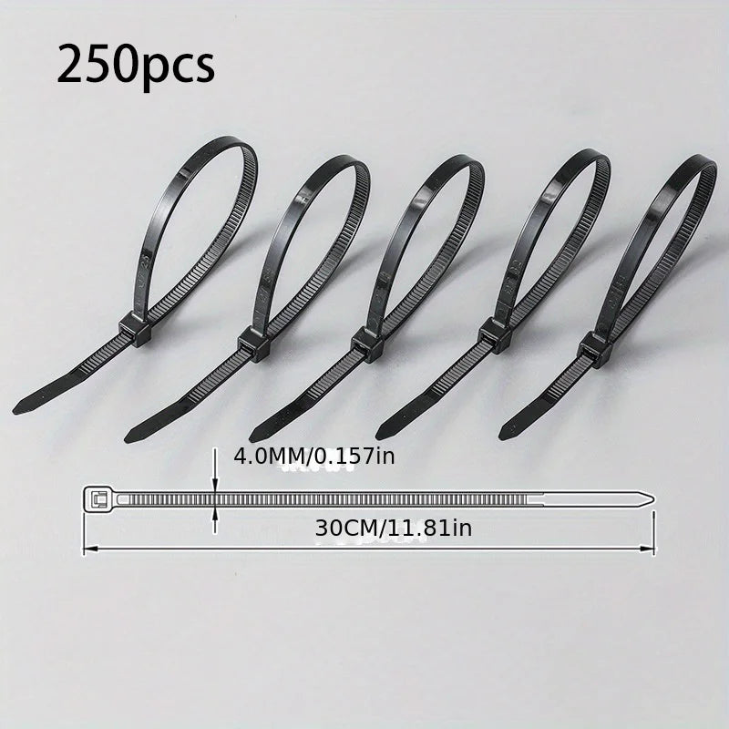 Nylon plastic zip ties, buckles, strong cable ties, ropes, wire ties, fasteners, self-locking type Peaceful Pleasures Health and Wellness Set 4
