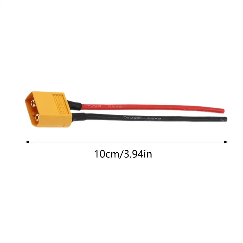 XT60 Connector Male Female 16AWG 10cm Extension Cable, Solar Panel Adapter Plug Wire for Drone RC Car RV Battery Charging Peaceful Pleasures Health and Wellness male head
