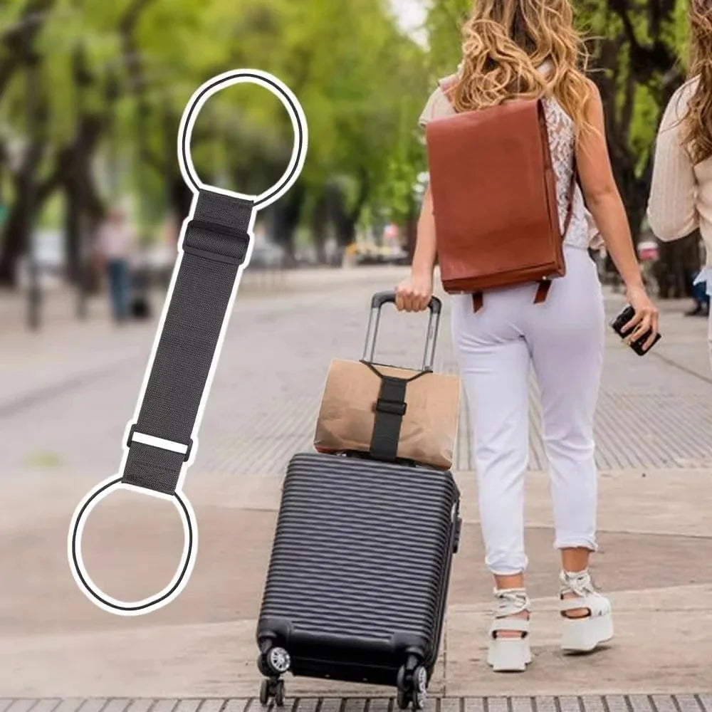 Elastic Luggage Strap | Adjustable Suitcase Connector Belt