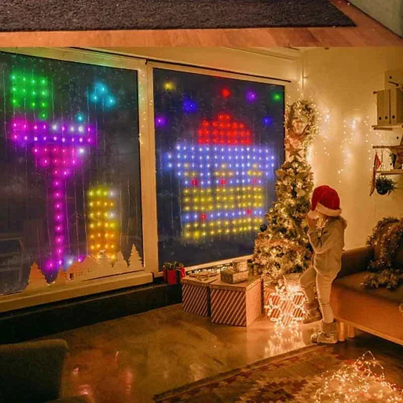 Smart RGB LED Curtain Lights | Bluetooth App, 400 LEDs, USB