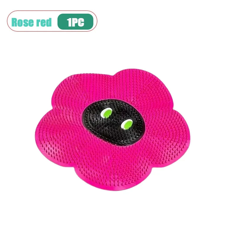 Flower Silicone Foot Scrub Mat – Non-Slip Shower Massage Pad