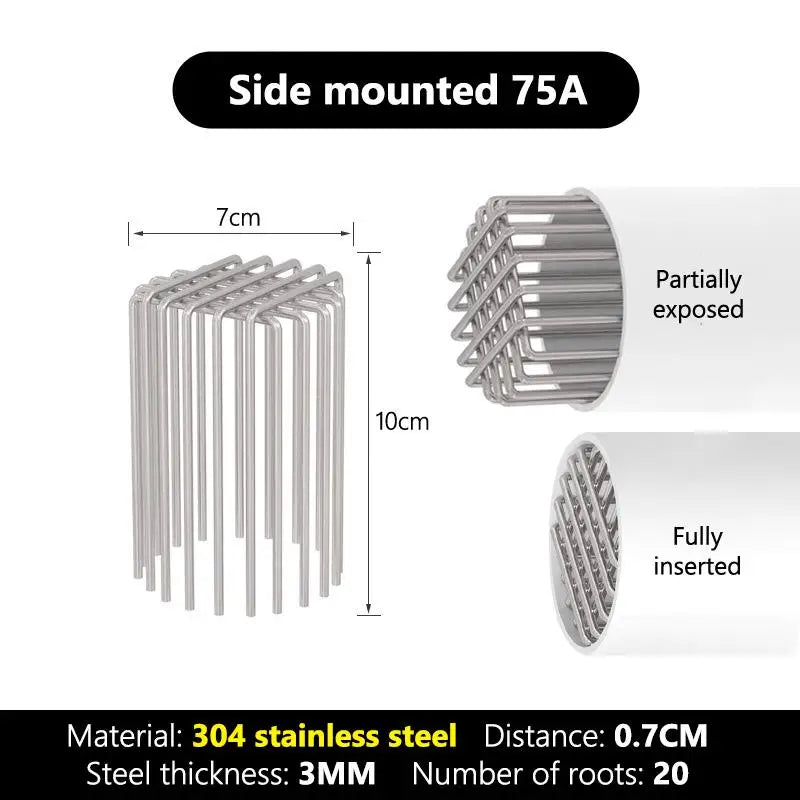 New Anti-Blocking Mesh Cover Garden Outdoor Round Rooftop Gutter Guard Stainless Steel Roof Floor Drain Balcony Drainage Ditch Peaceful Pleasures Health and Wellness 75A