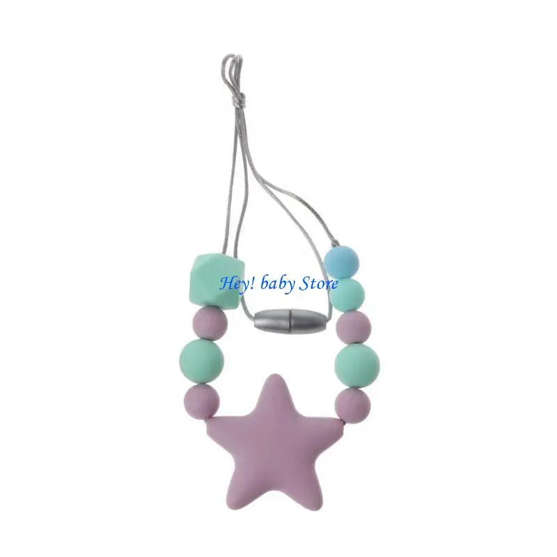 Silicone Teething Necklace | Sensory Chewing Pendant for Babies