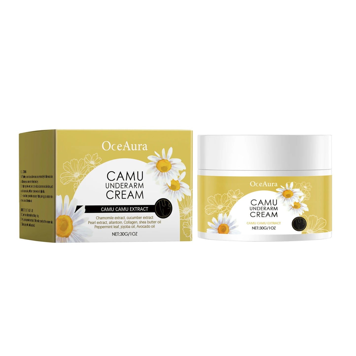 OceAura Chamomile Underarm Deodorant Cream 30g | Anti-Sweat