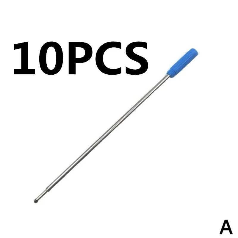 10 pcs OPP Packaging Metal Pen Refill Ballpoint Pen for Crystal Diamond Ballpoint Pen Student Pen Rod Blue/Black Ink 7cm Length Peaceful Pleasures Health and Wellness blue