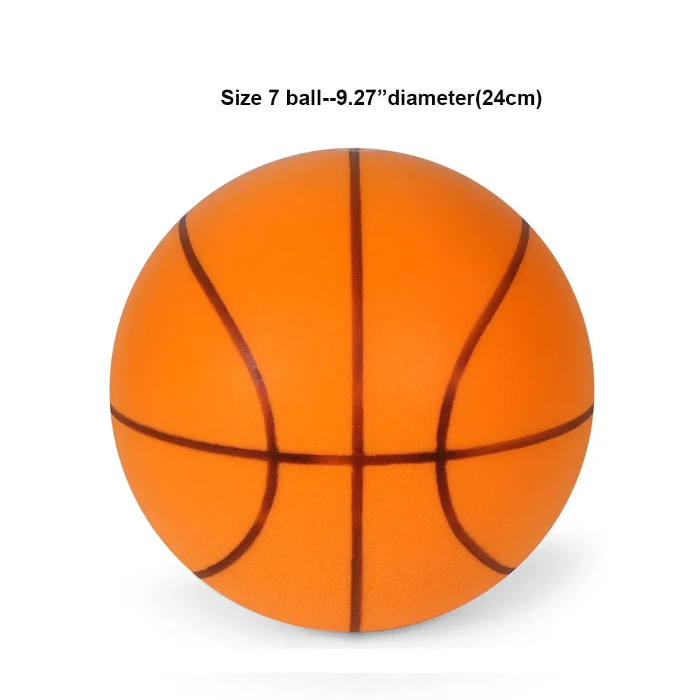 Kids Indoor Silent Foam Basketball – Noiseless Sports Ball Peaceful Pleasures Health and Wellness size 7 ball
