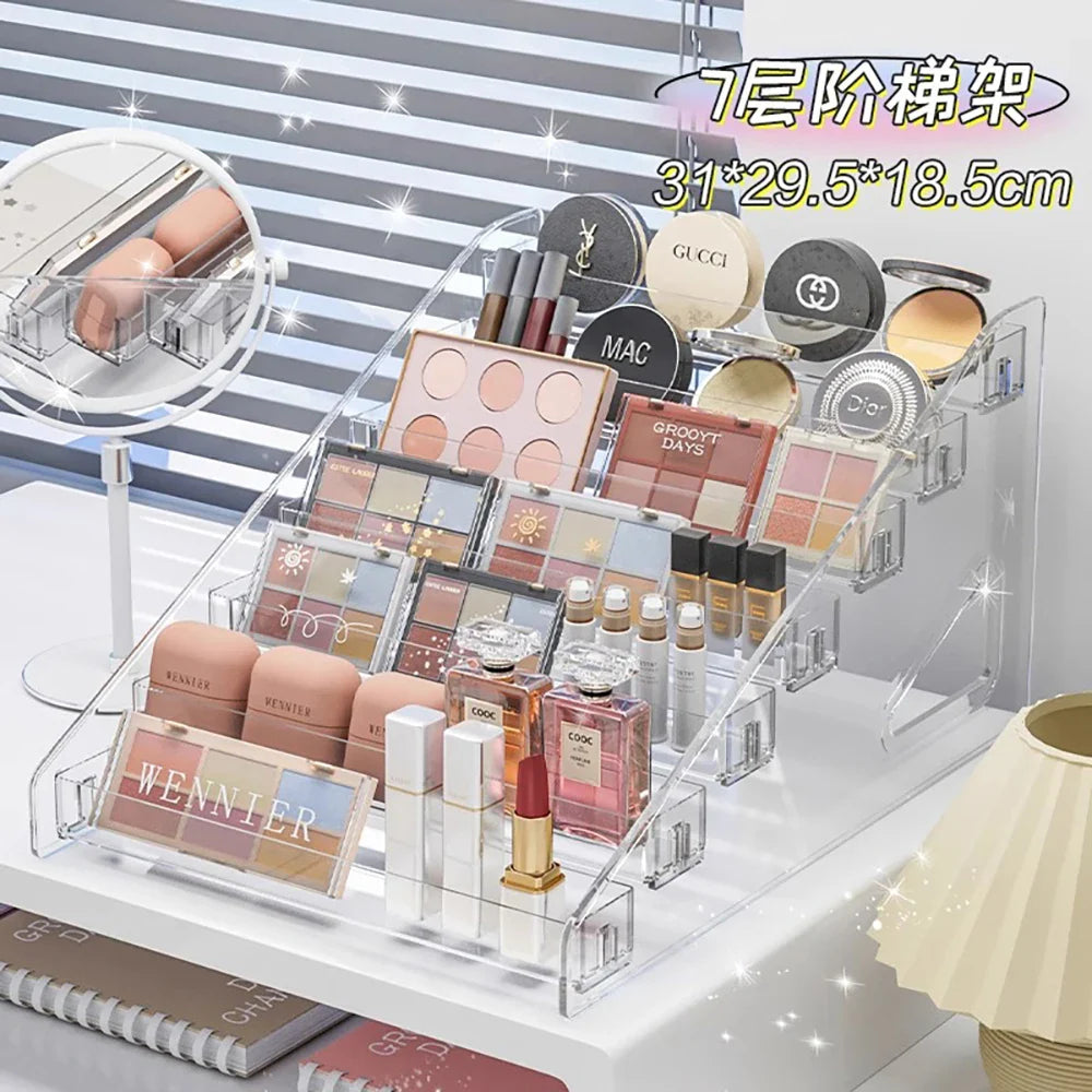 Clear Acrylic Makeup & Jewelry Organizer | Desktop Storage Box