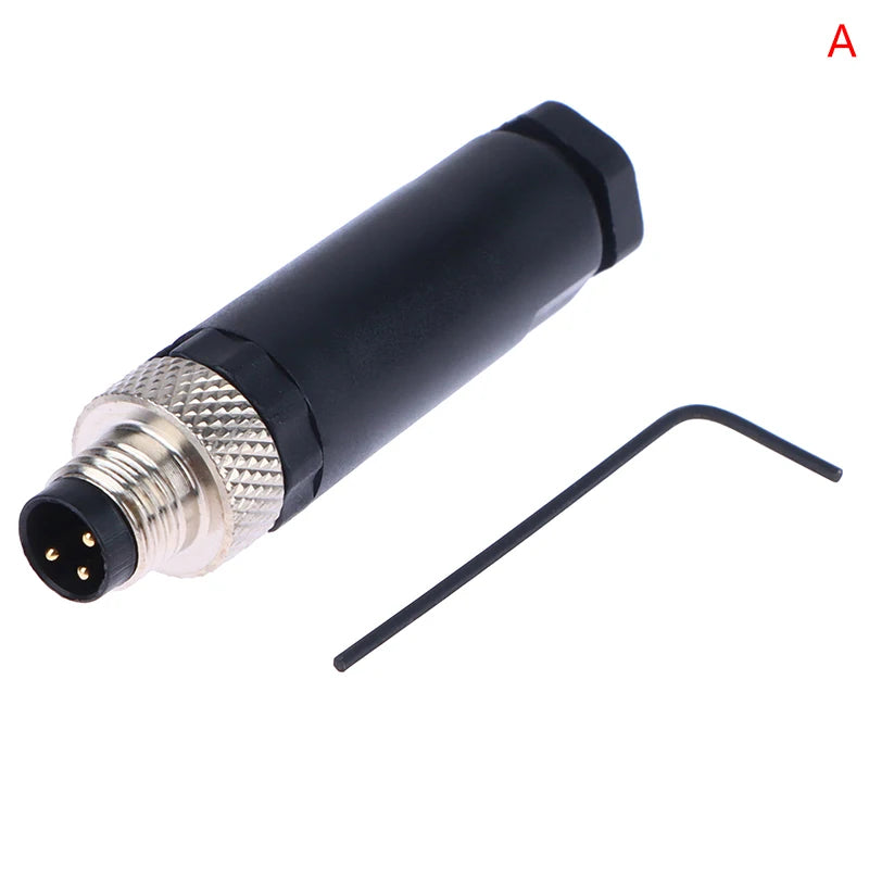M8 Waterproof Sensor Connector Set – 3/4 Pin Male & Female Plugs Sensor Connector Peaceful Pleasures Health and Wellness 3Pin Male
