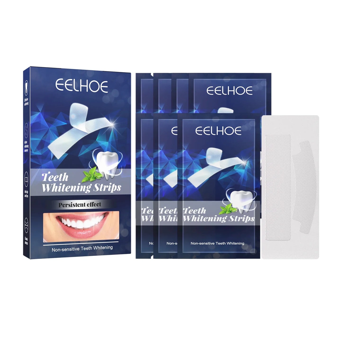 Eelhoe Teeth Whitening Strips – Mint Gel, 7 Strips/Box
