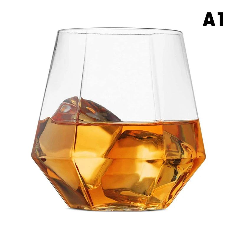 360ml Plastic Whiskey Cup Wedding Wine Glasses Drinkware Transparent Cocktail Glass Party Bar Club Drinking Tools Tea Coffee Mug Peaceful Pleasures Health and Wellness A1