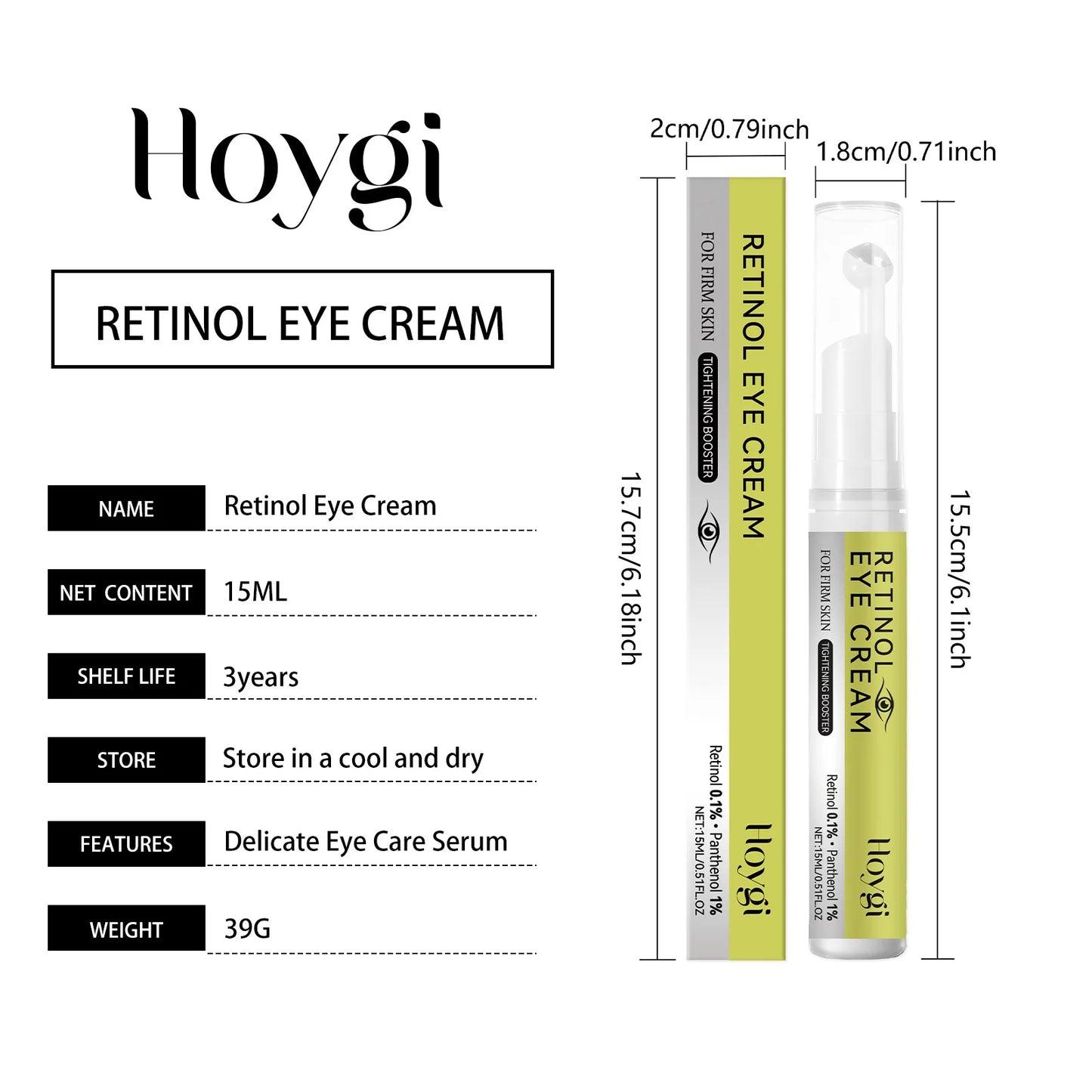 Retinol Eye Cream, Serum, Stick & Patches for Dark Circles