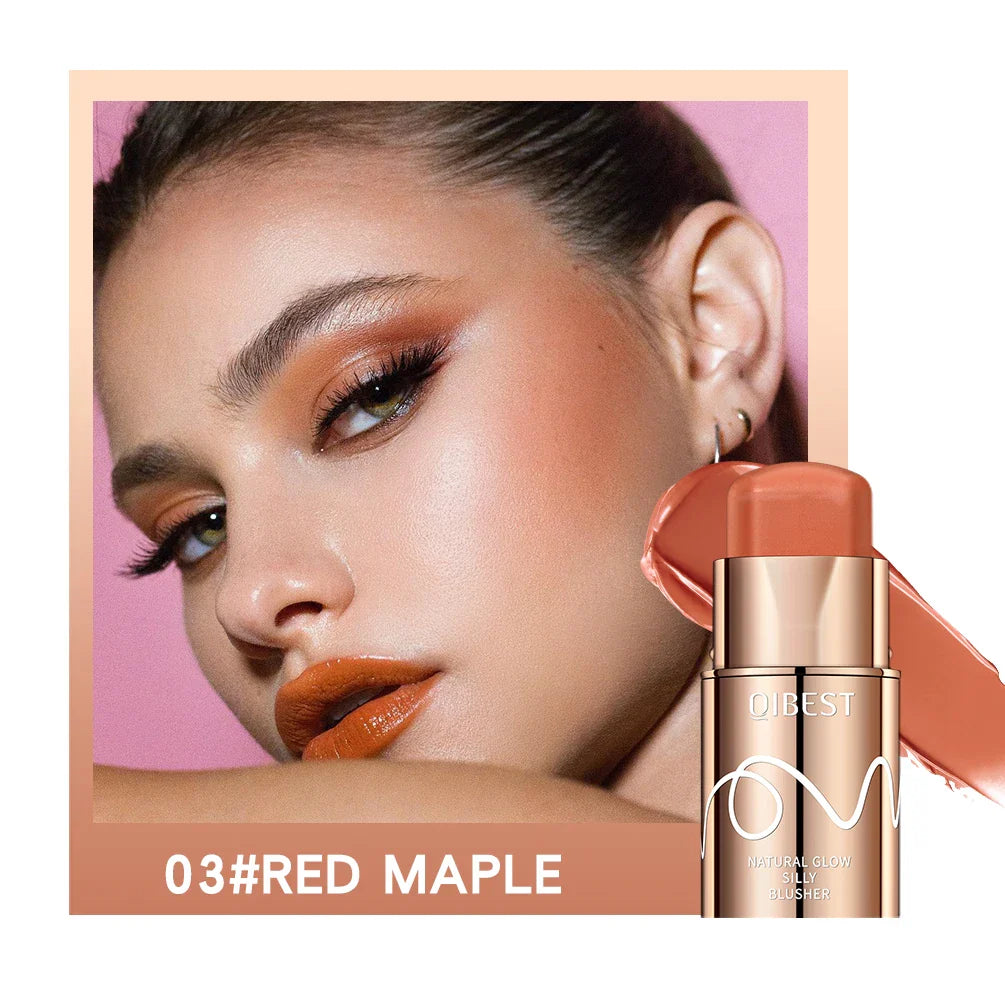 QIBEST 3-in-1 Makeup Stick – Lipstick, Blush & Eyeshadow