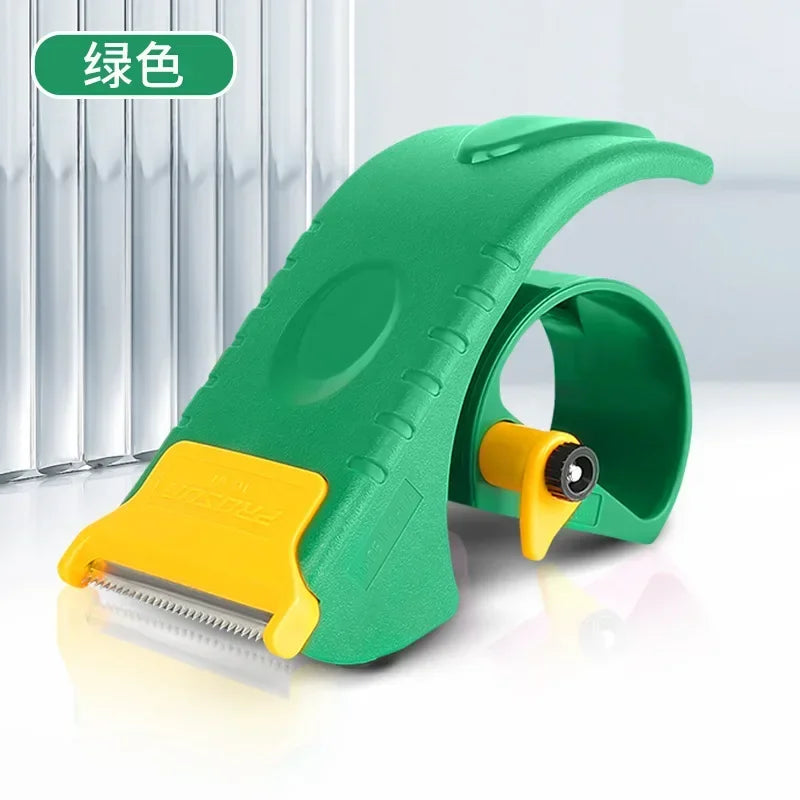 Handheld portable fast tape dispenser with cutter, reusable and environmentally friendly master level dispenser dedicated Peaceful Pleasures Health and Wellness green