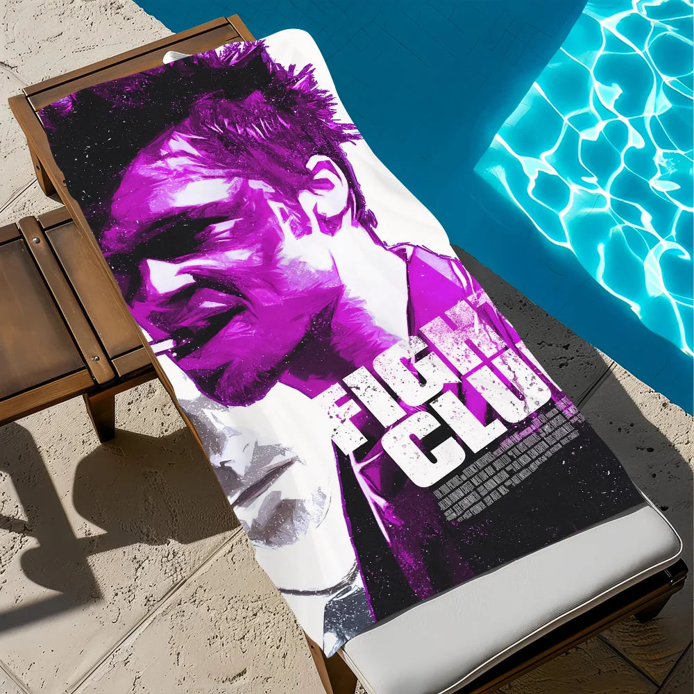 Fight Club Classic Quick-Dry Beach Towel | Gym Travel Pool Graphic Beach Towel Peaceful Pleasures Health and Wellness z6 STJ40x70CM