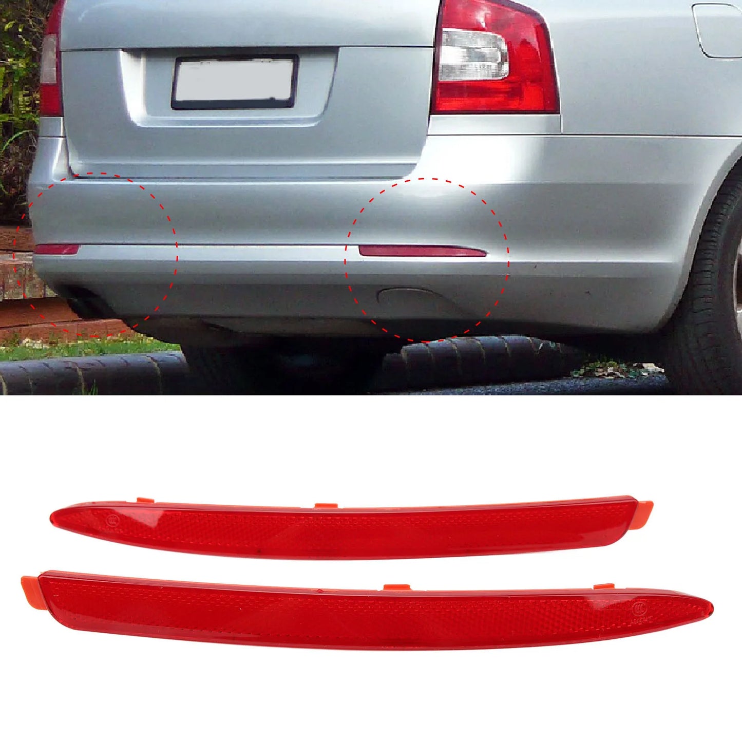 Rear Bumper Reflector Left Right 1Z0945105A SKODA OCTAVIA 1z Facelift