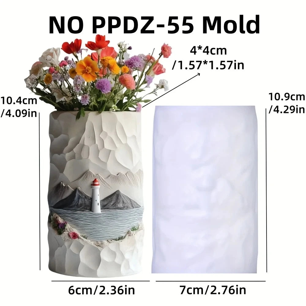 Windmill Town Silicone Mold – Resin Succulent Pot & Storage Box