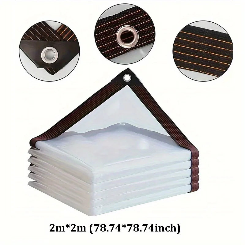 Clear Tarp with Grommets – Waterproof PE Tarpaulin Outdoor