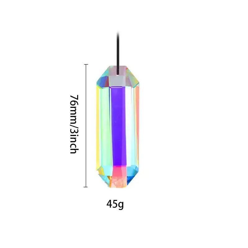 Sun Catcher Crystal Prism Wind Chime Long Pendant Indoor Garden