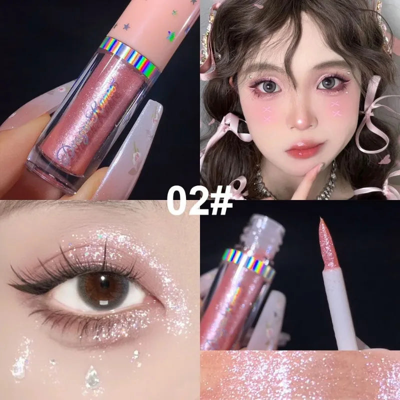 6-Piece Glitter Liquid Eyeshadow Set – Shimmer & Sequin Pens