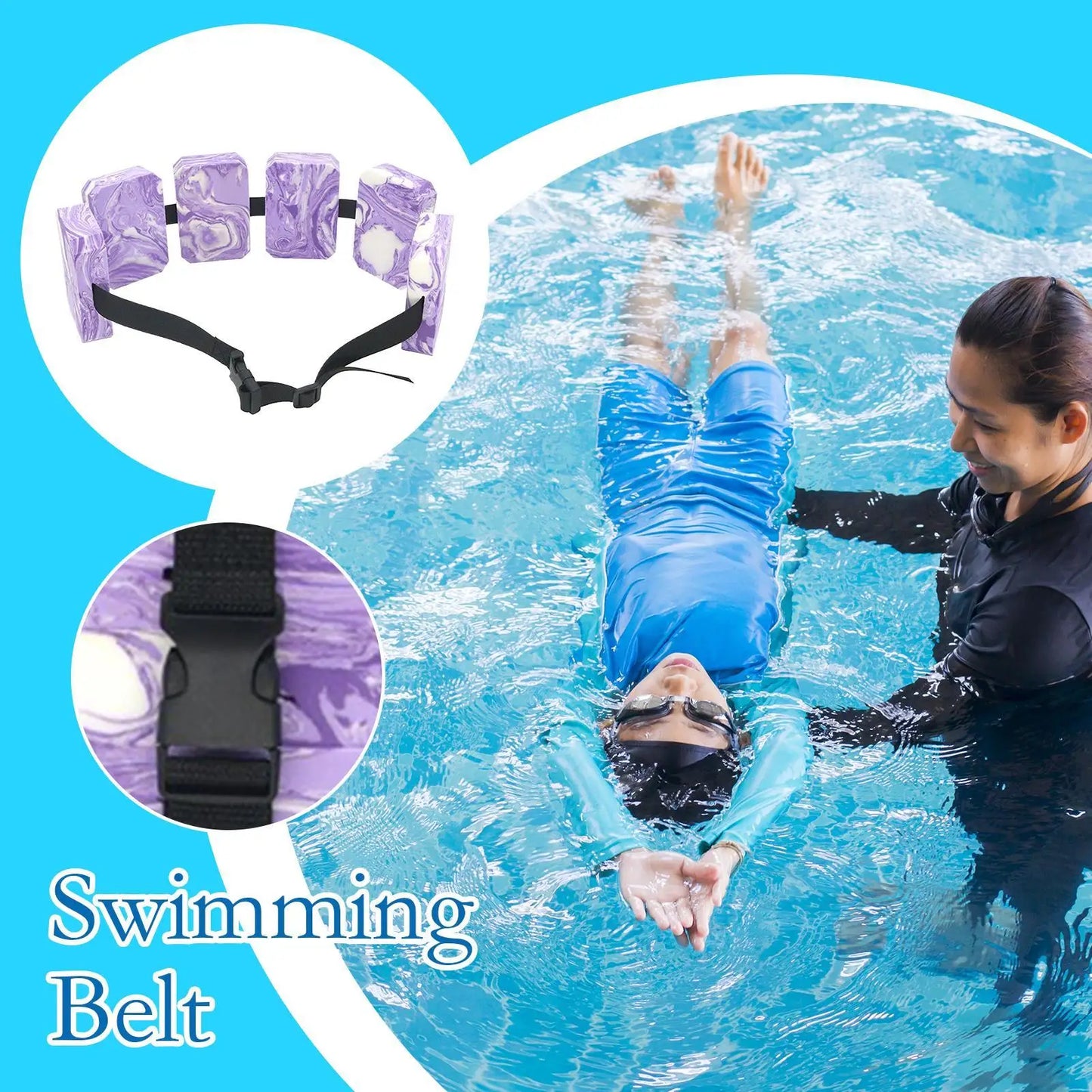 EVA Foam Swim Float Belt – Adjustable Waist Flotation Aid