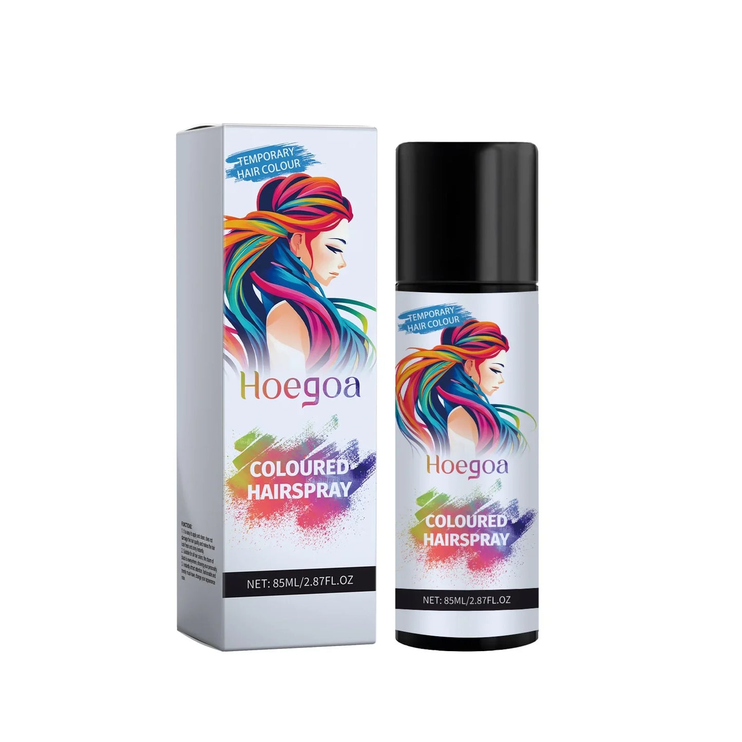 HOEGOA Temporary Gray Hair Coverage Color Spray – Instant Black