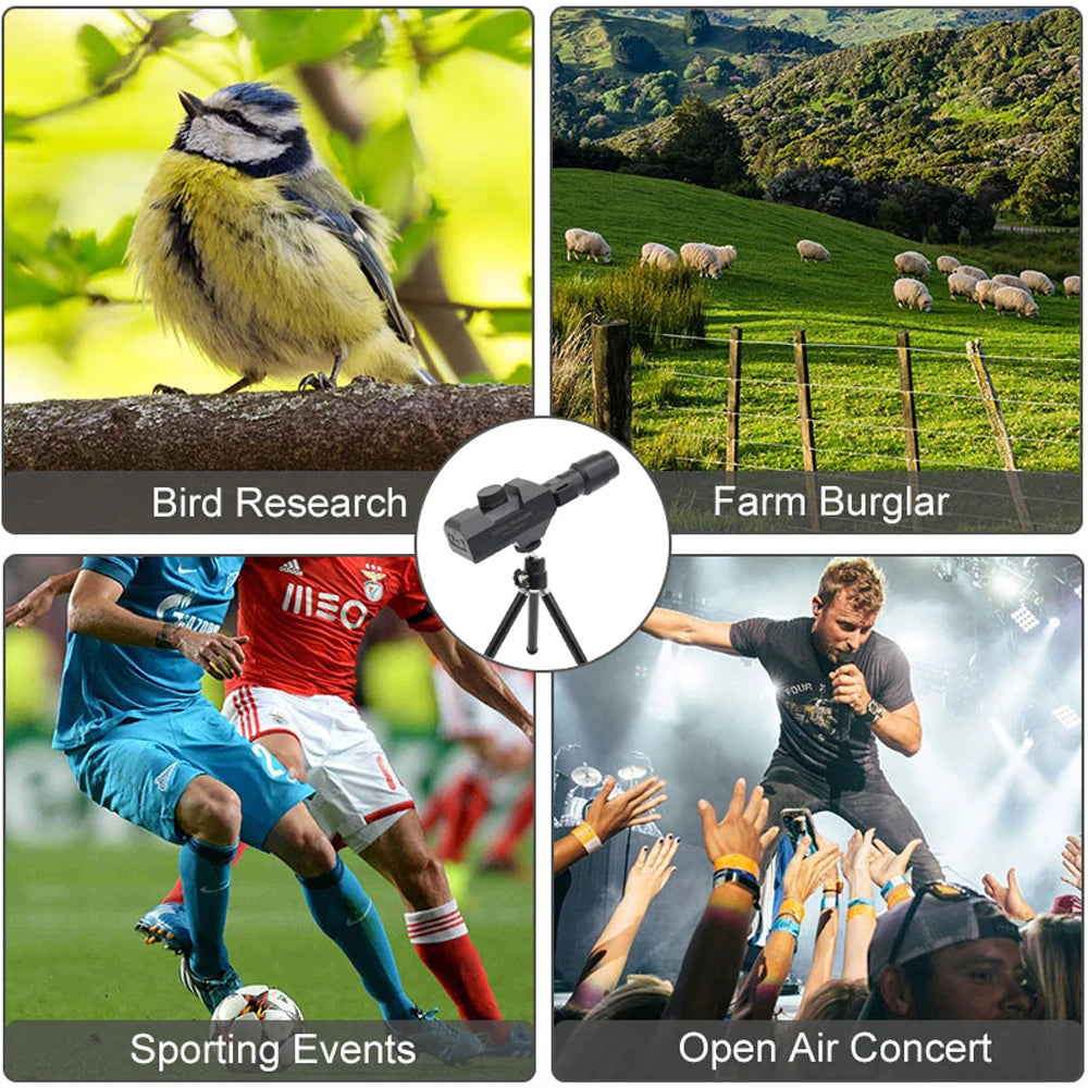 New WiFi Digital Telescope 70X Large Aperture Objective Lens 2MP Photos Video Mobile-detective Crosshairs Positioning Monocular Peaceful Pleasures Health and Wellness
