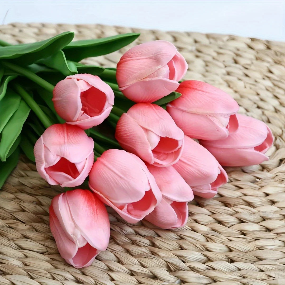 10-Pack Real Touch Artificial Tulips – Wedding & Home Décor