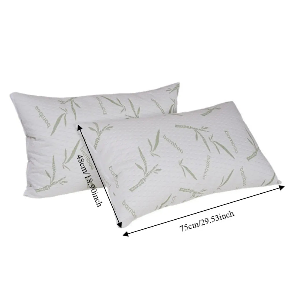 2-Pack Bamboo Fiber Pillowcases – Cooling, Waterproof & Zippered