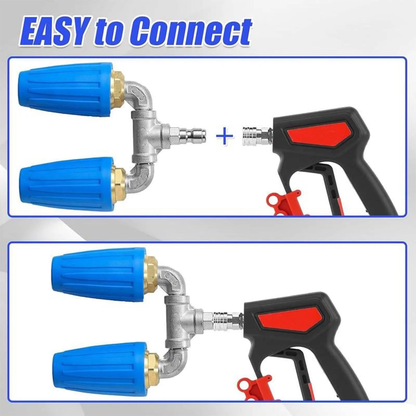 4000 PSI Max 2.5 Orifice Dual Turbo Nozzle Pressure Washer 360° Rotating Turbo Nozzle For Power Washer with 1/4" Quick Connector Peaceful Pleasures Health and Wellness