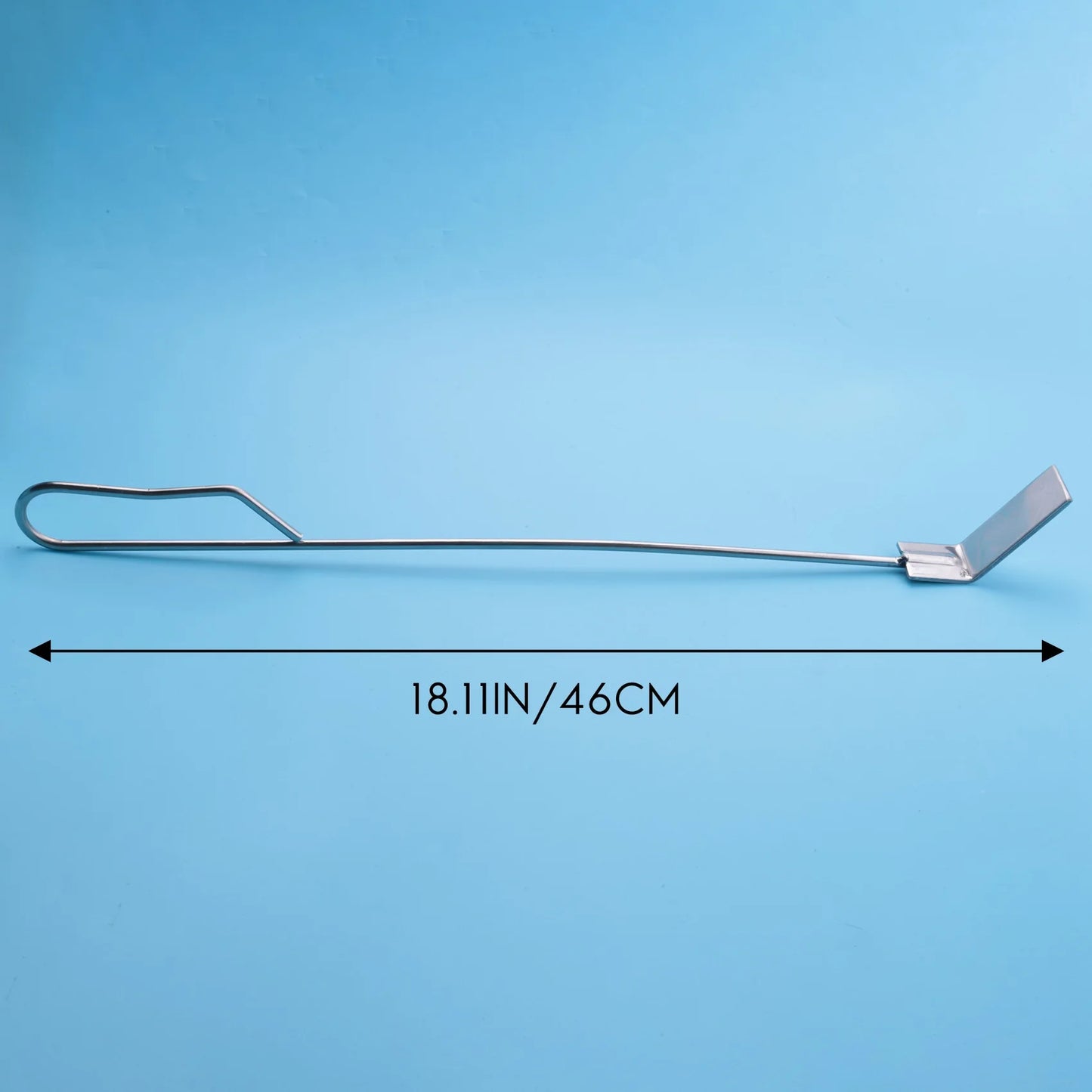 A36T-Stainless Steel Charcoal Ash Rake BBQ Ash Tool Rake Poker For Joe Charcoal Smoker Wood Burning Stove Silver Peaceful Pleasures Health and Wellness