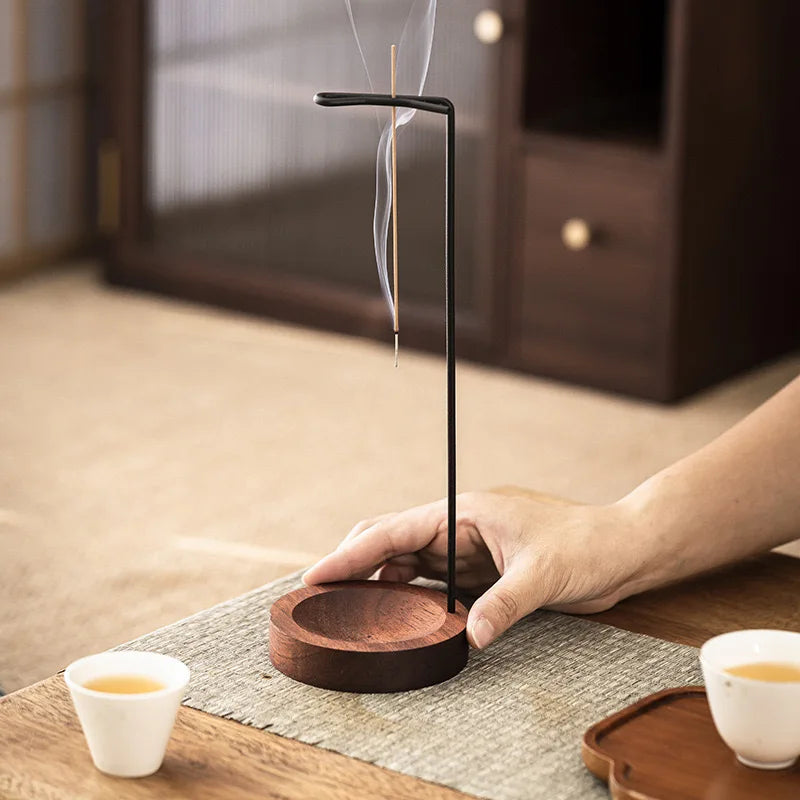 Wooden Upside Down Incense Burner & Stick Holder – Ash Catcher