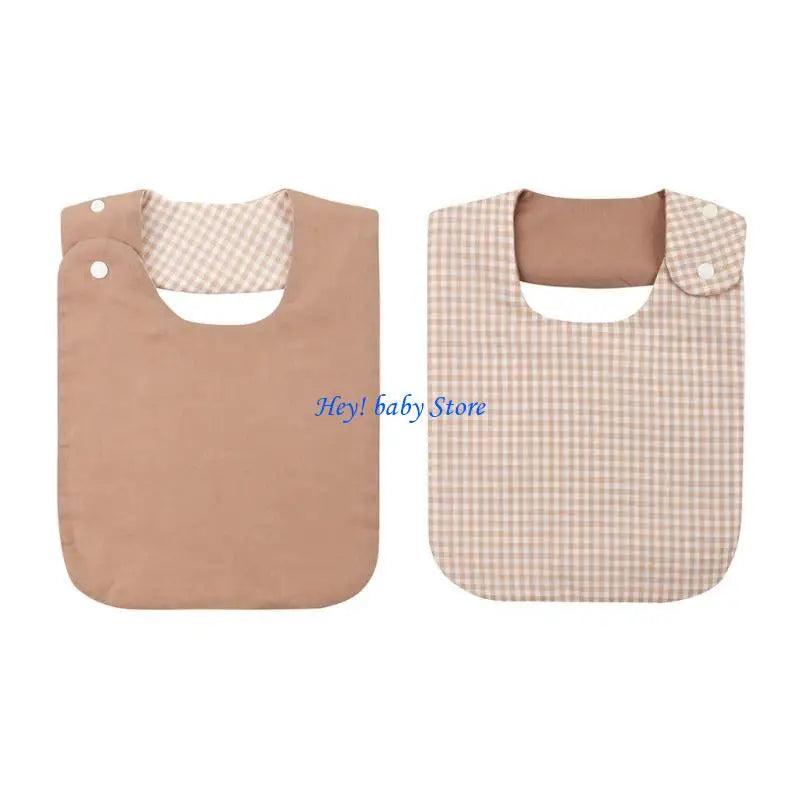 Floral Vintage Double-Sided Cotton Baby Bib for Newborns