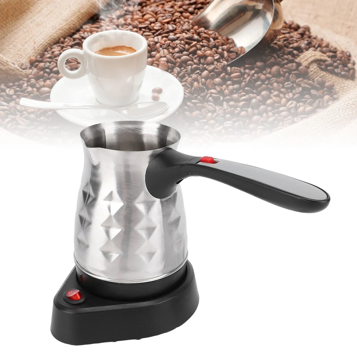 Turkish Electric Coffee Pot | 500ml Stainless Steel 600W