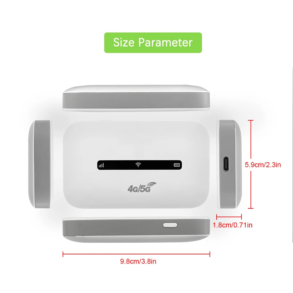 4G LTE Mobile WiFi Router 150Mbps WiFi Repeater Wireless Internet Router with SIM Card Slot Pocket Mobile Hotspot forHome Travel Peaceful Pleasures Health and Wellness