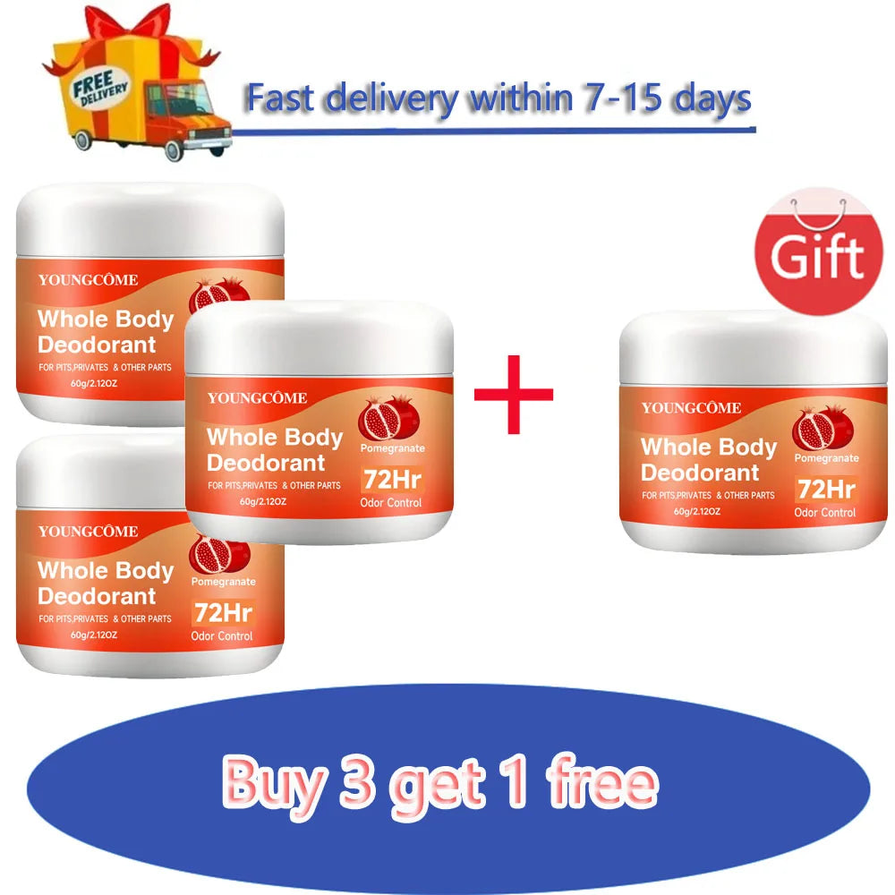 YOUNGCOME 72-Hour Body Deodorant & Antiperspirant Stick