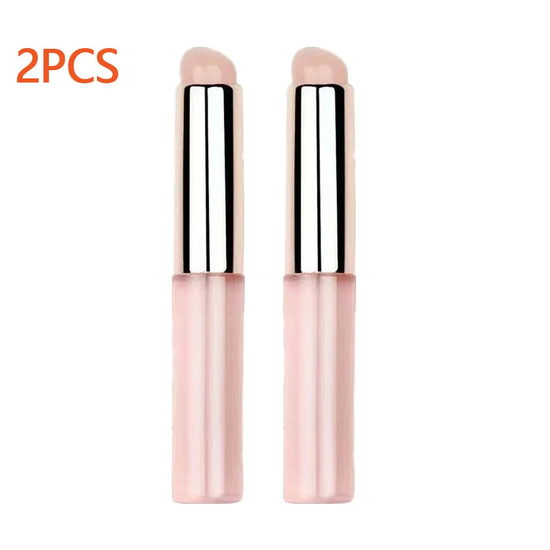Nail Art Silicone Brush Reusable Mirror Powder Pigment Applying Manicure Tool Gradient Effect Nail Arts Silicone Applicator Peaceful Pleasures Health and Wellness 2PCS-01