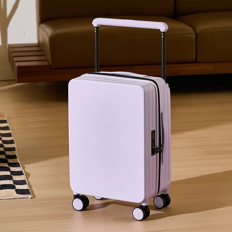 Wide Handle Travel Suitcase - Carry-On Luggage Trolley Case for Men And Women 20 24 26 Inch - Durable Men's And Women's Suitcase Peaceful Pleasures Health and Wellness Purple 20 and 24 and 26 in