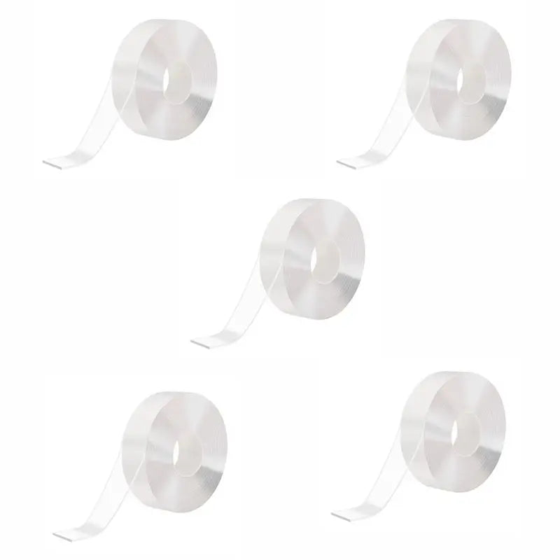 A36T-5PCS 5M Nano Tape Super Strong Double-Sided Adhesive Tape Transparent Reusable Waterproof Tapes Heat Resistance Peaceful Pleasures Health and Wellness Transparent 50mm