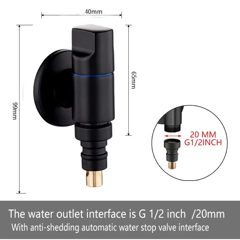 Brass G1/2 Angle Valve | Multi-Function Triangle Water Stop Valve