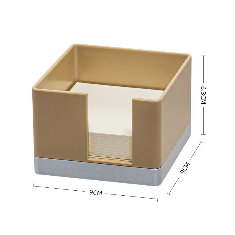 1Set Memo Box Office Desktop Memo Pad Case Organizer Holder for Study Work Home Reminder Notes to Do List Portable Stationery Peaceful Pleasures Health and Wellness 1pc