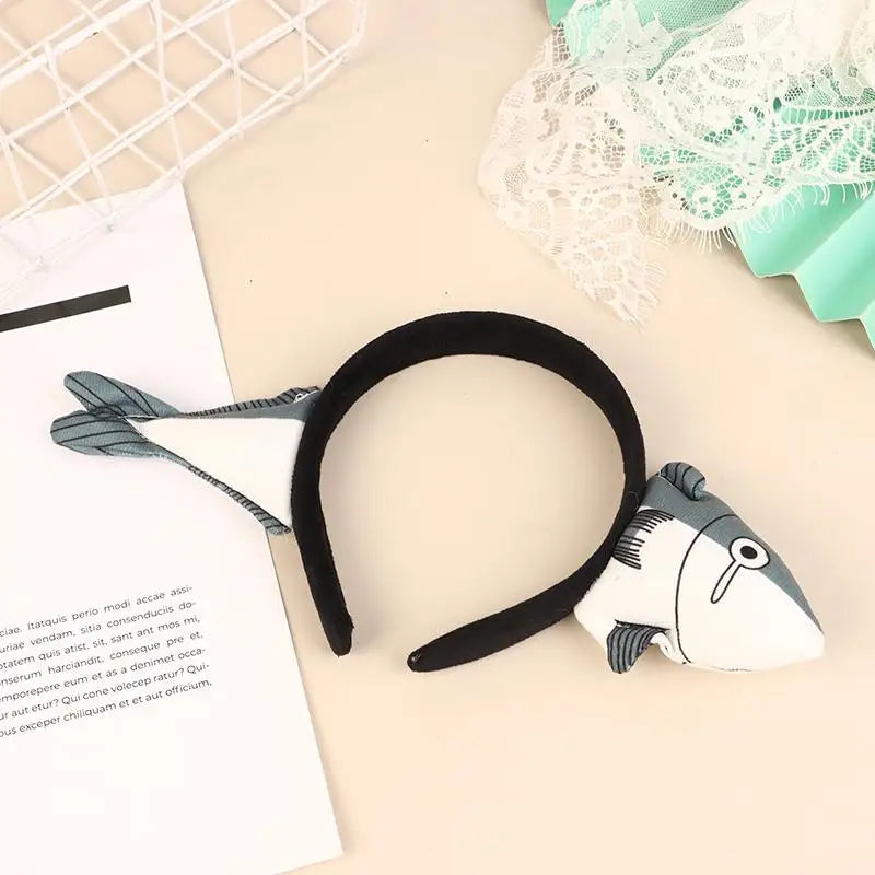 Cute Plush Fish Hair Hoop – Girls' Wash Face Headband