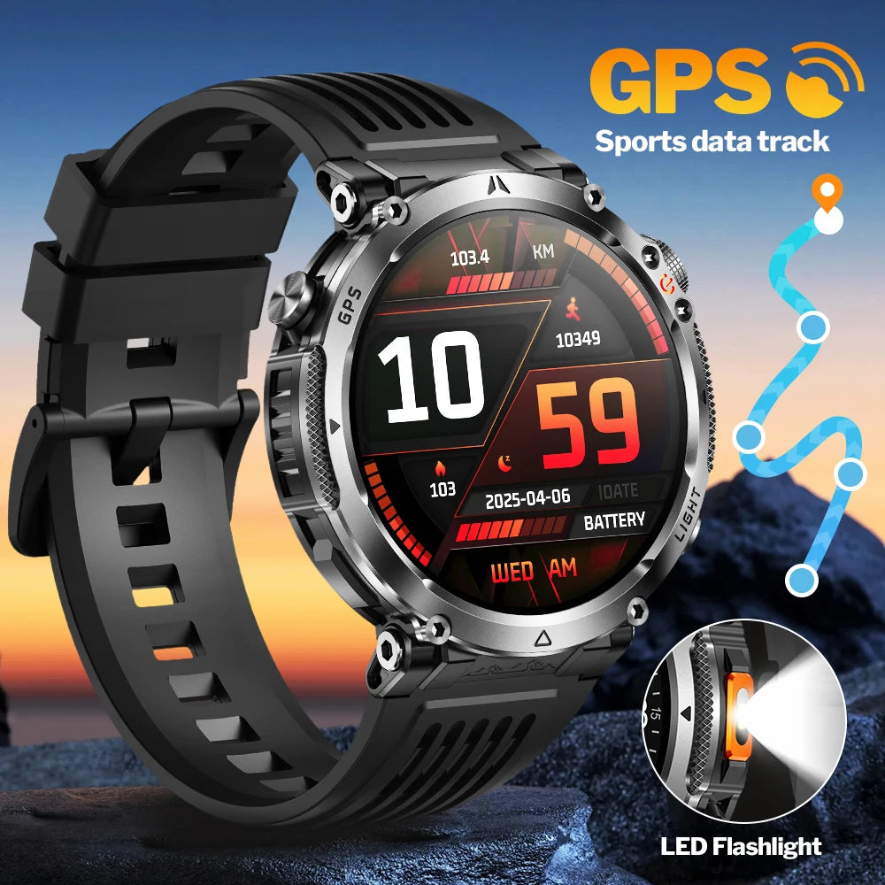 Wonlex GPS Smart Watch AMOLED Bluetooth Call Heart Rate 100+ Sports