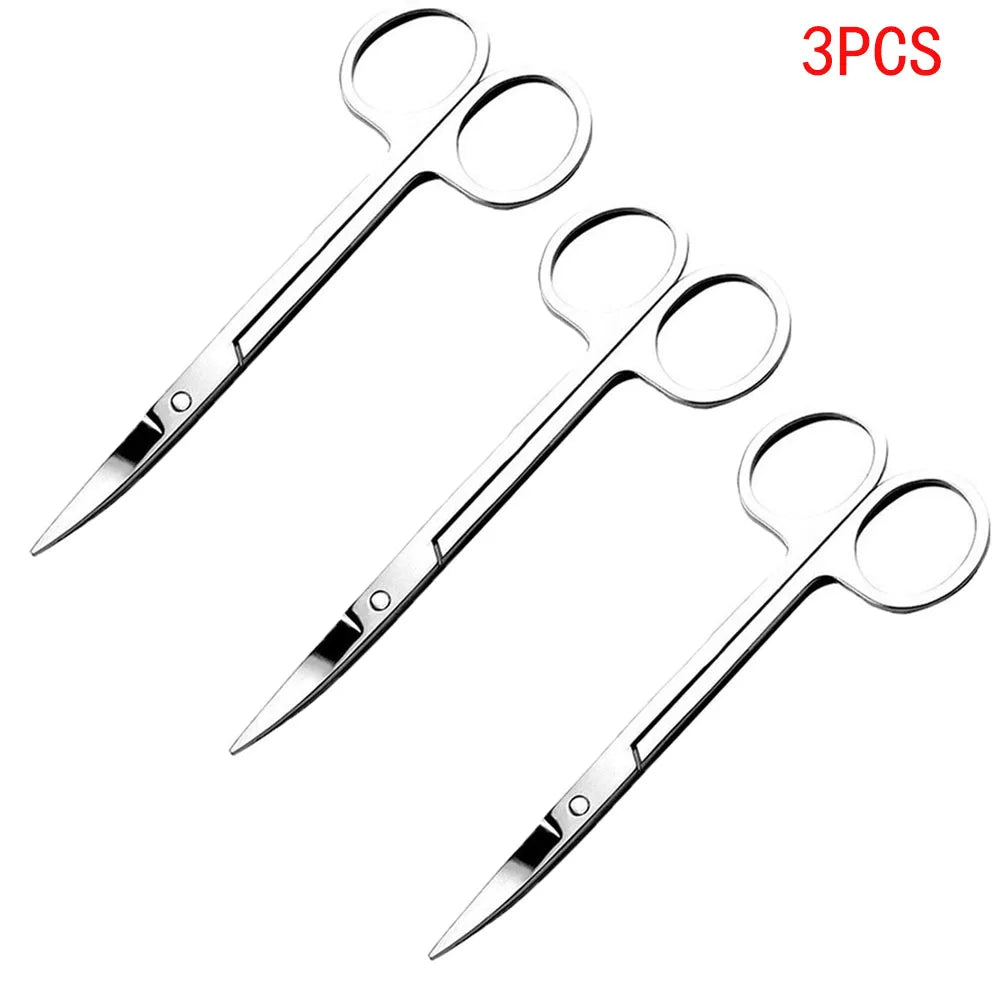 Mini Stainless Steel Eyebrow & Eyelash Scissors Set