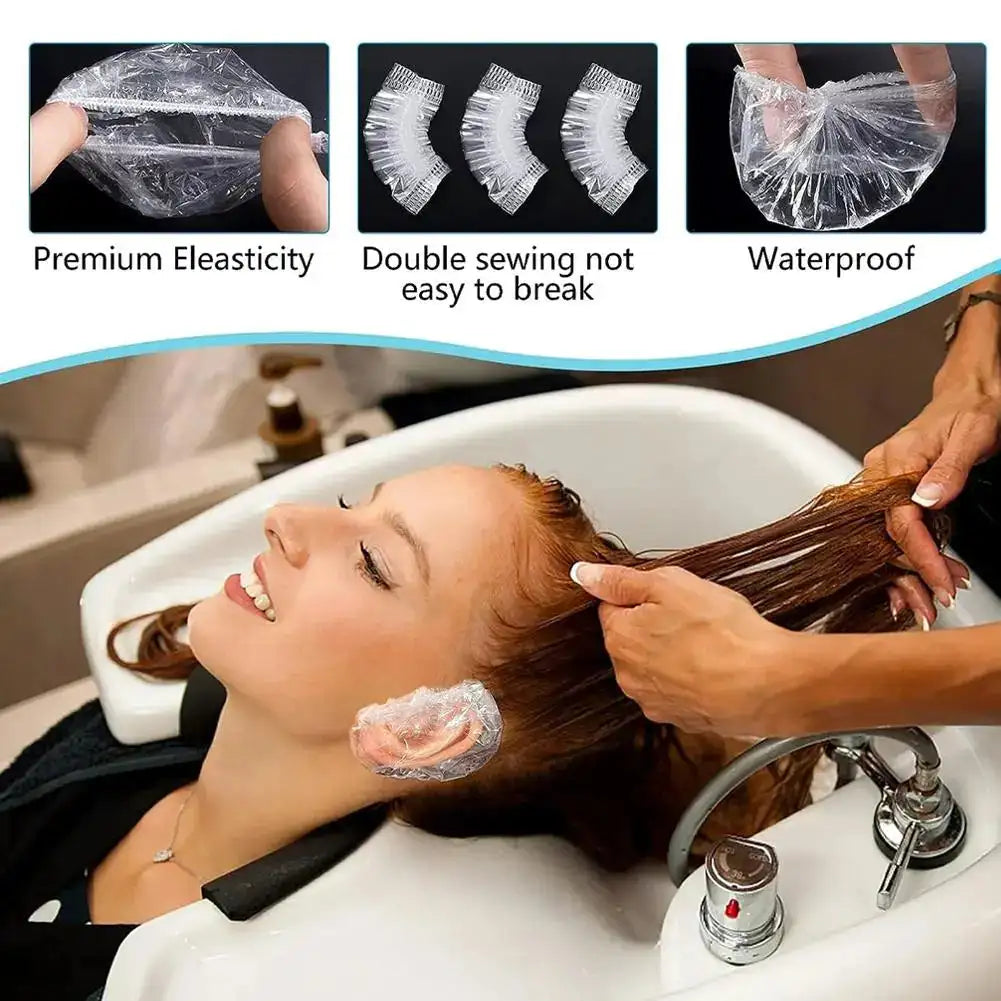Disposable Waterproof Ear Covers for Hair Dyeing – 100 Pack Peaceful Pleasures Health and Wellness