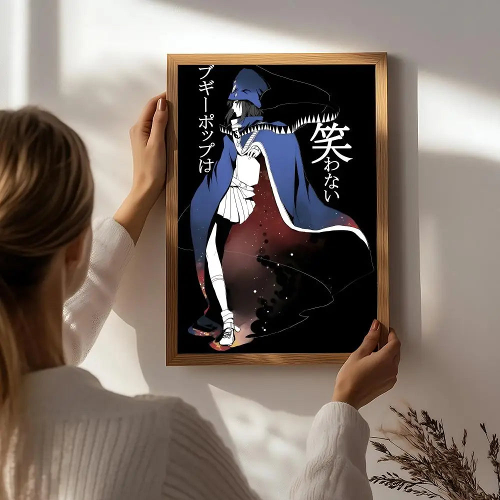 Anime B-Boogiepop and Others Poster HD Self Adhesive Waterproof Wall Art Ideal for Home Office Dorm Bedroom Great Gift Peaceful Pleasures Health and Wellness White3 50X70cmNoframe