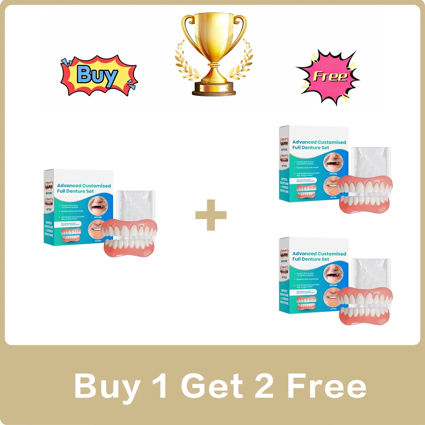 Adjustable Cosmetic Teeth Set – Smile Beauty Dental Cover Kit