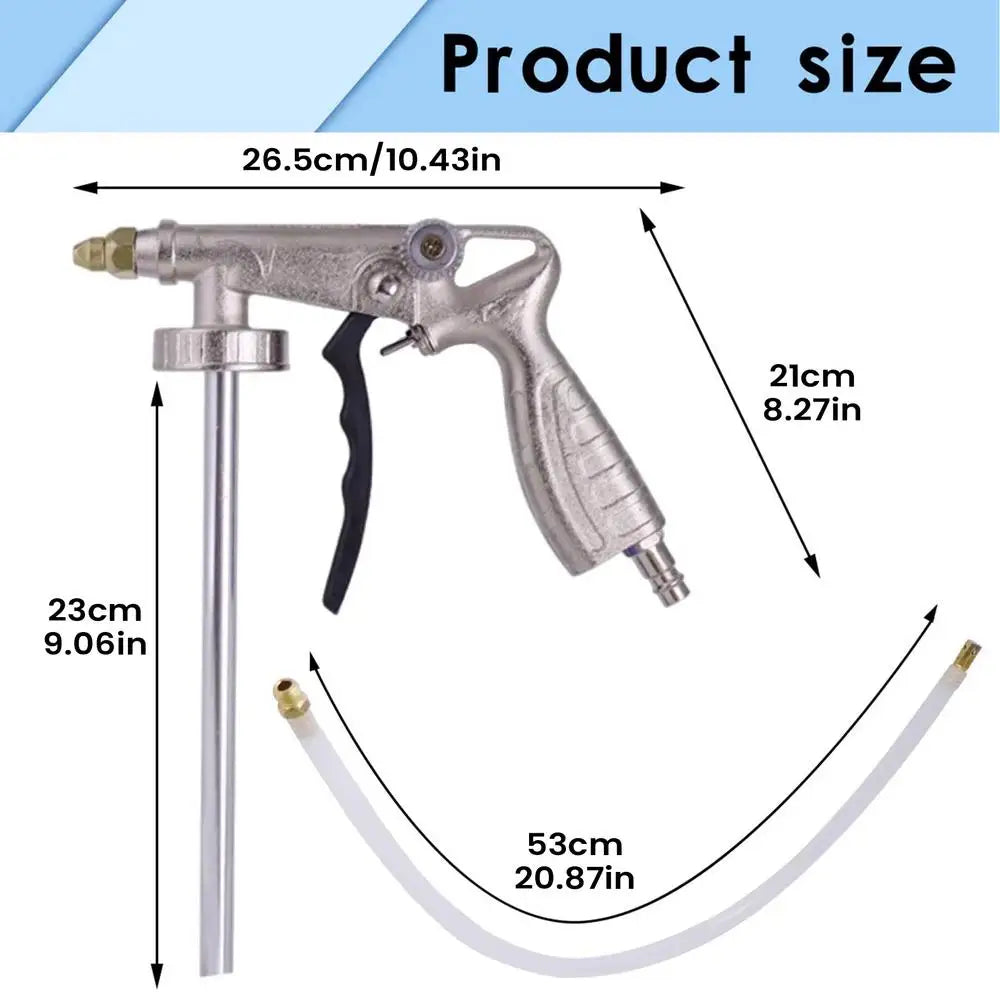 Airbrush Paint For Automobile Chassis Glue Gun Auto Armored Sprayer Adjustable Undercoating Metal Sprayer Gun Underbody Coating Peaceful Pleasures Health and Wellness Silver